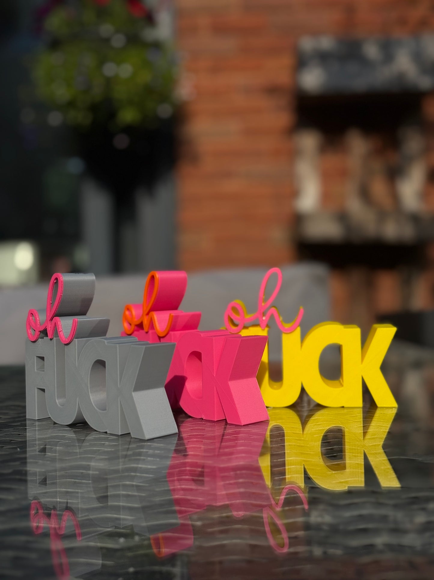 Bold "Oh Fuck" Shelf Sign