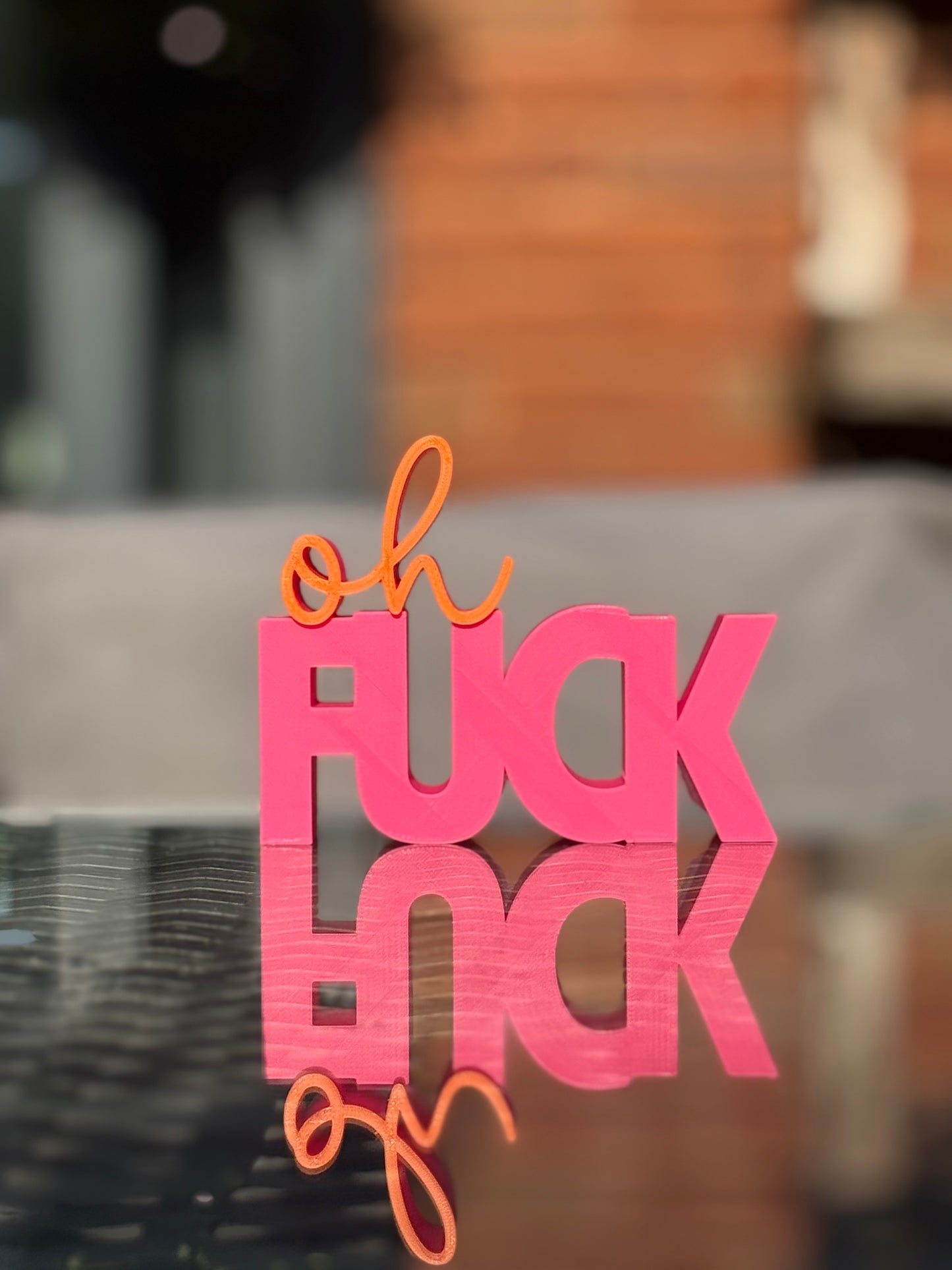 Bold "Oh Fuck" Shelf Sign