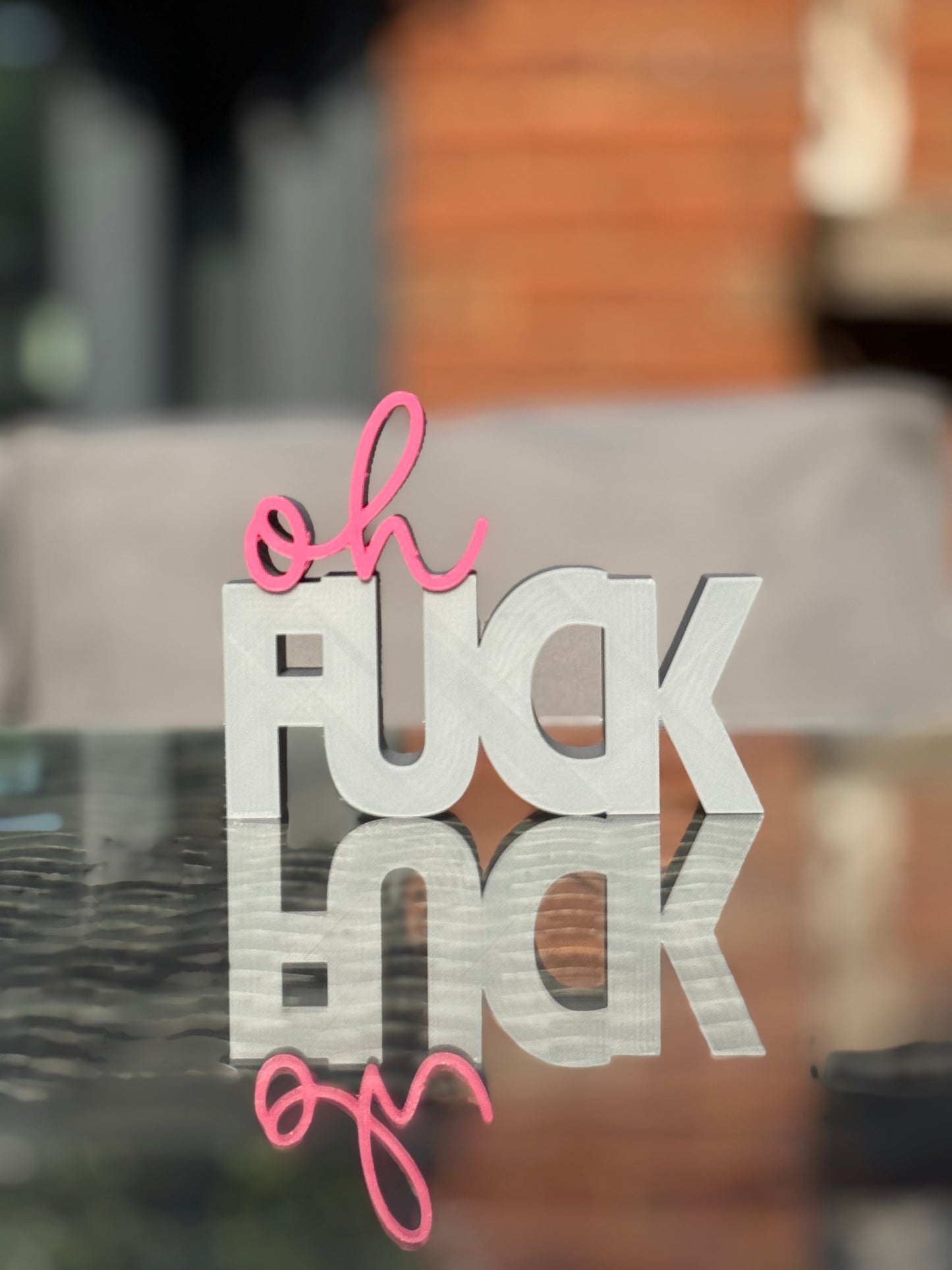 Bold "Oh Fuck" Shelf Sign