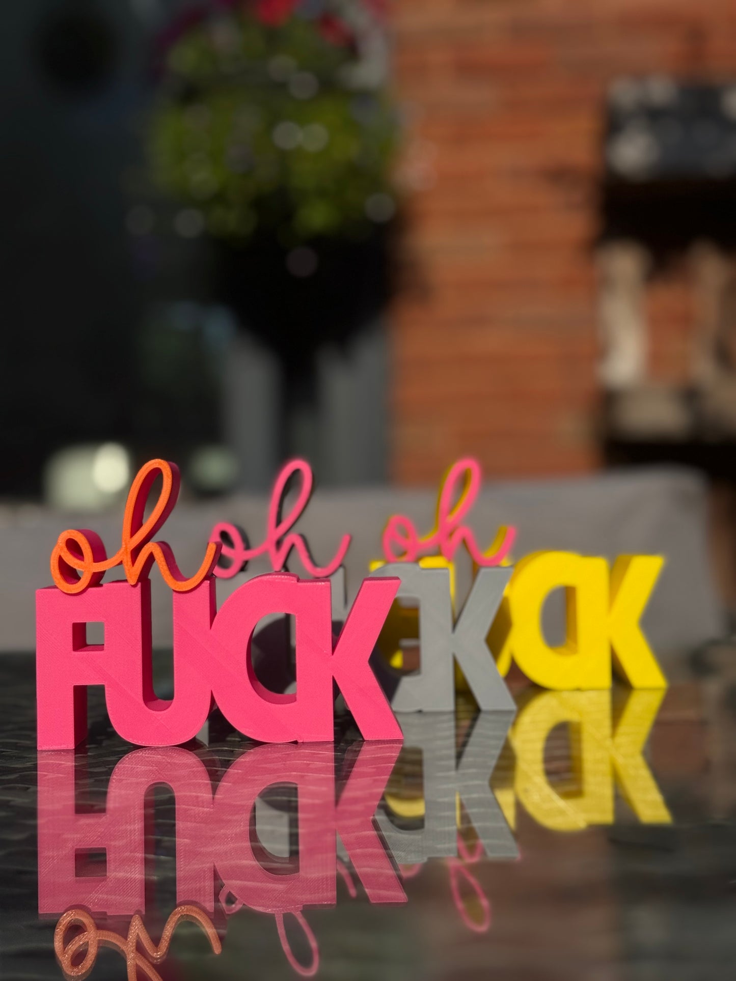 Bold "Oh Fuck" Shelf Sign