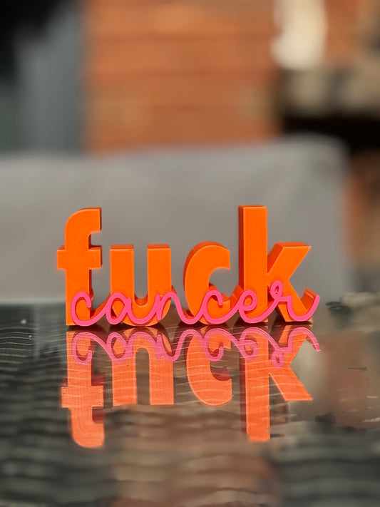FUCK Cancer 3D Shelf Art