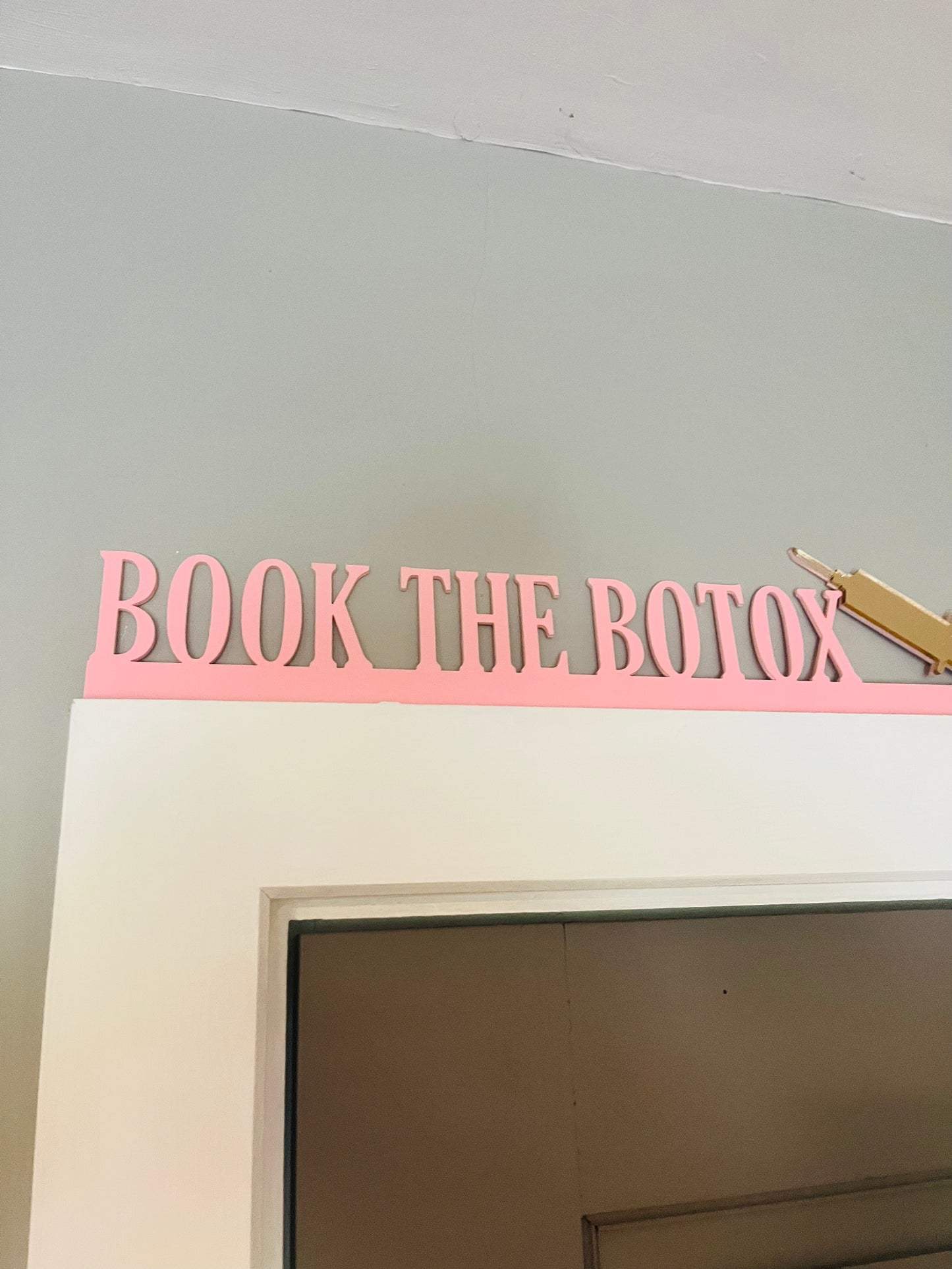 BOOK THE BOTOX - Door Topper, Funny Clinic Sign, Door Sign