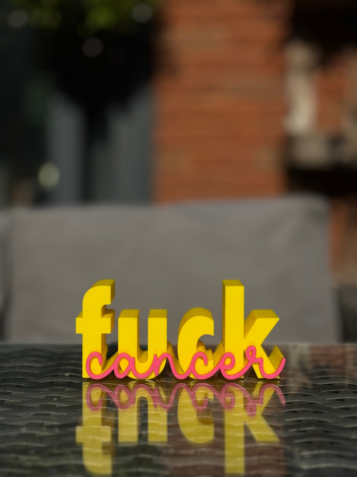 FUCK Cancer 3D Shelf Art