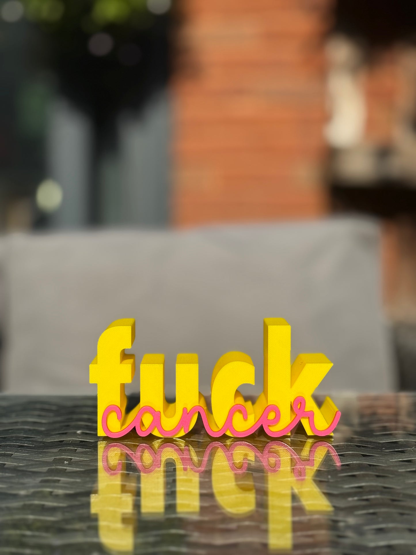 FUCK Cancer 3D Shelf Art