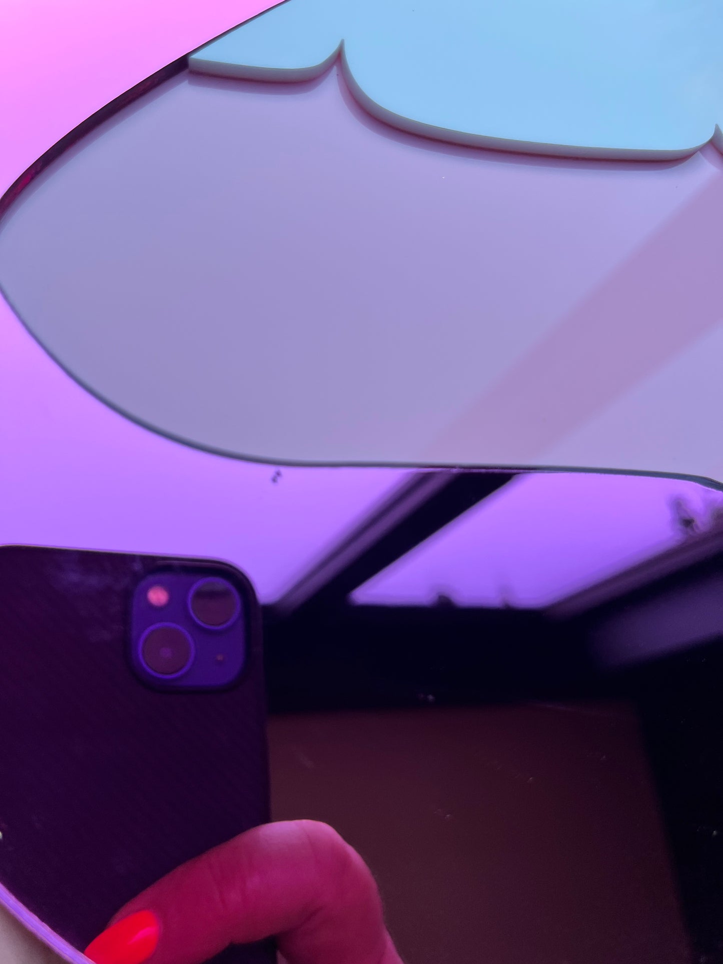 SECONDS - LARGE Pink Lip Mirror - Acrylic Mirror - Lip Decor - Pink Lips