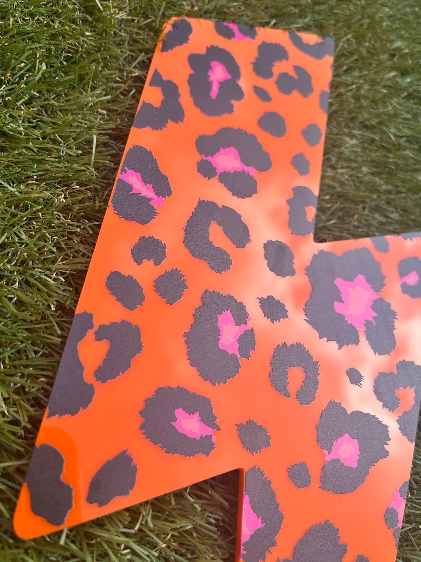 Leopard Print Lightening Bolt wall decor - Acrylic - Bolt Decor