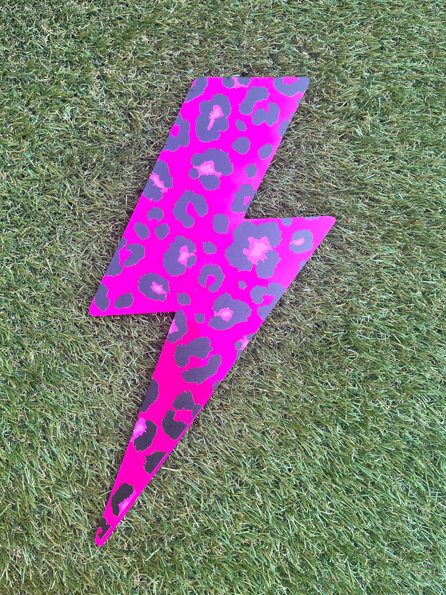 Leopard Print Lightening Bolt wall decor - Acrylic - Bolt Decor