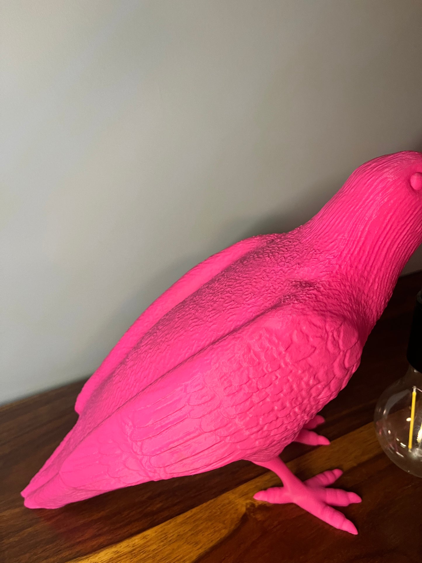 Neon Pink Raven Lamp
