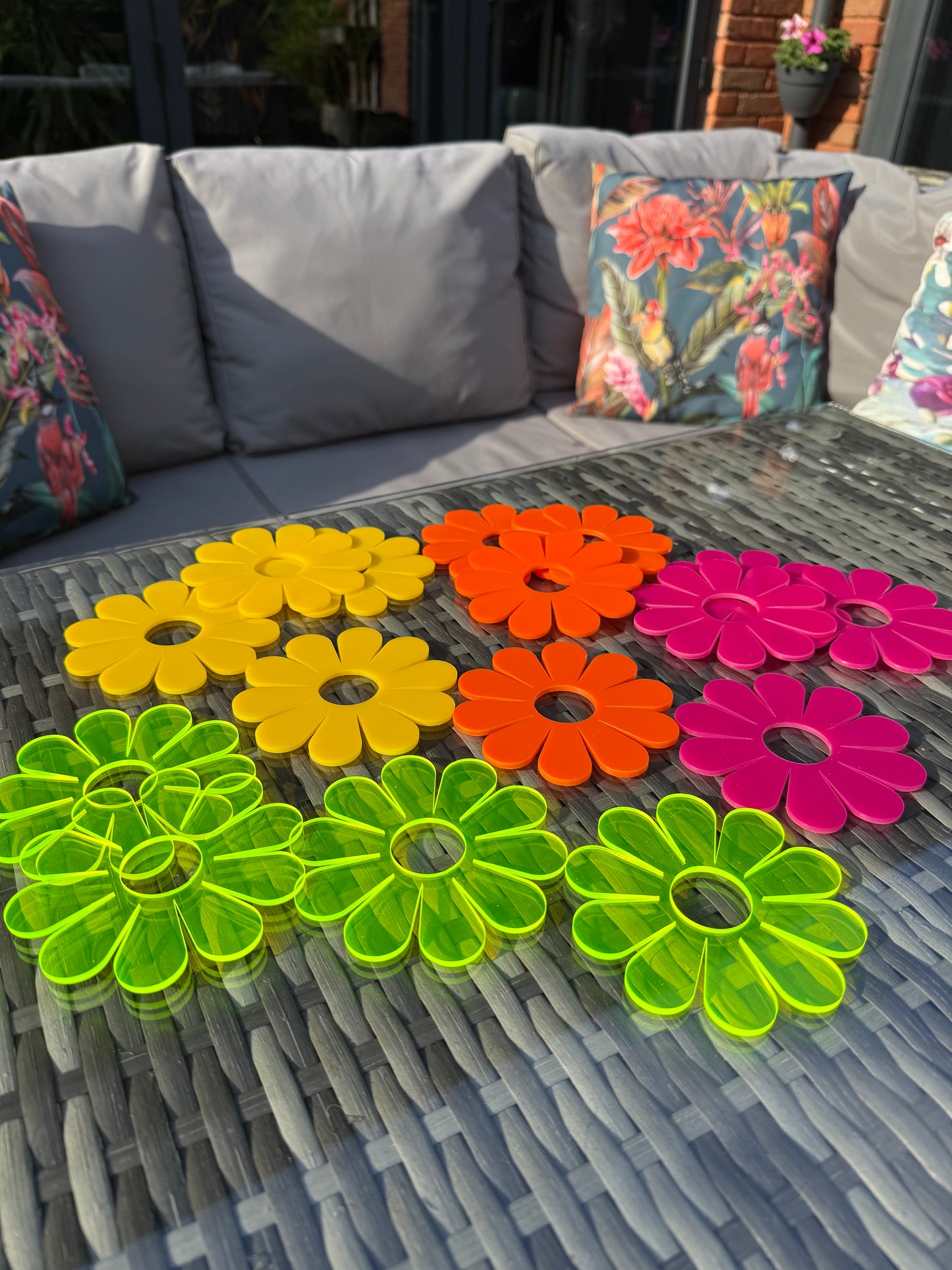 Flower Acrylic Coasters
