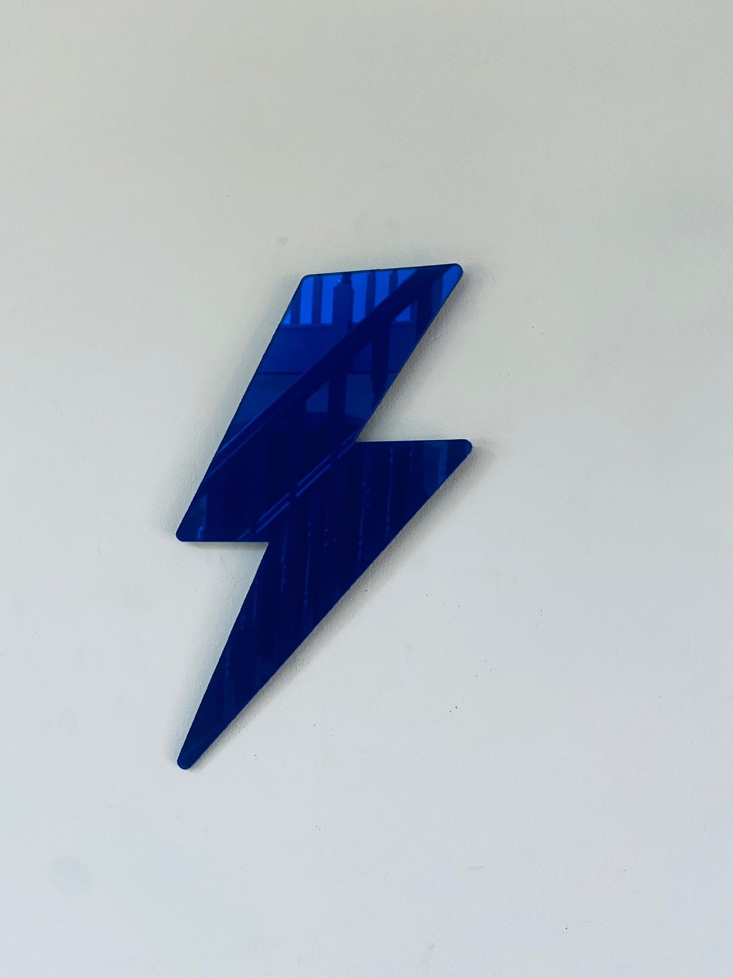 BLUE mirror Lightening Bolt wall decor - Acrylic - Bolt Decor - Mirror BLUE