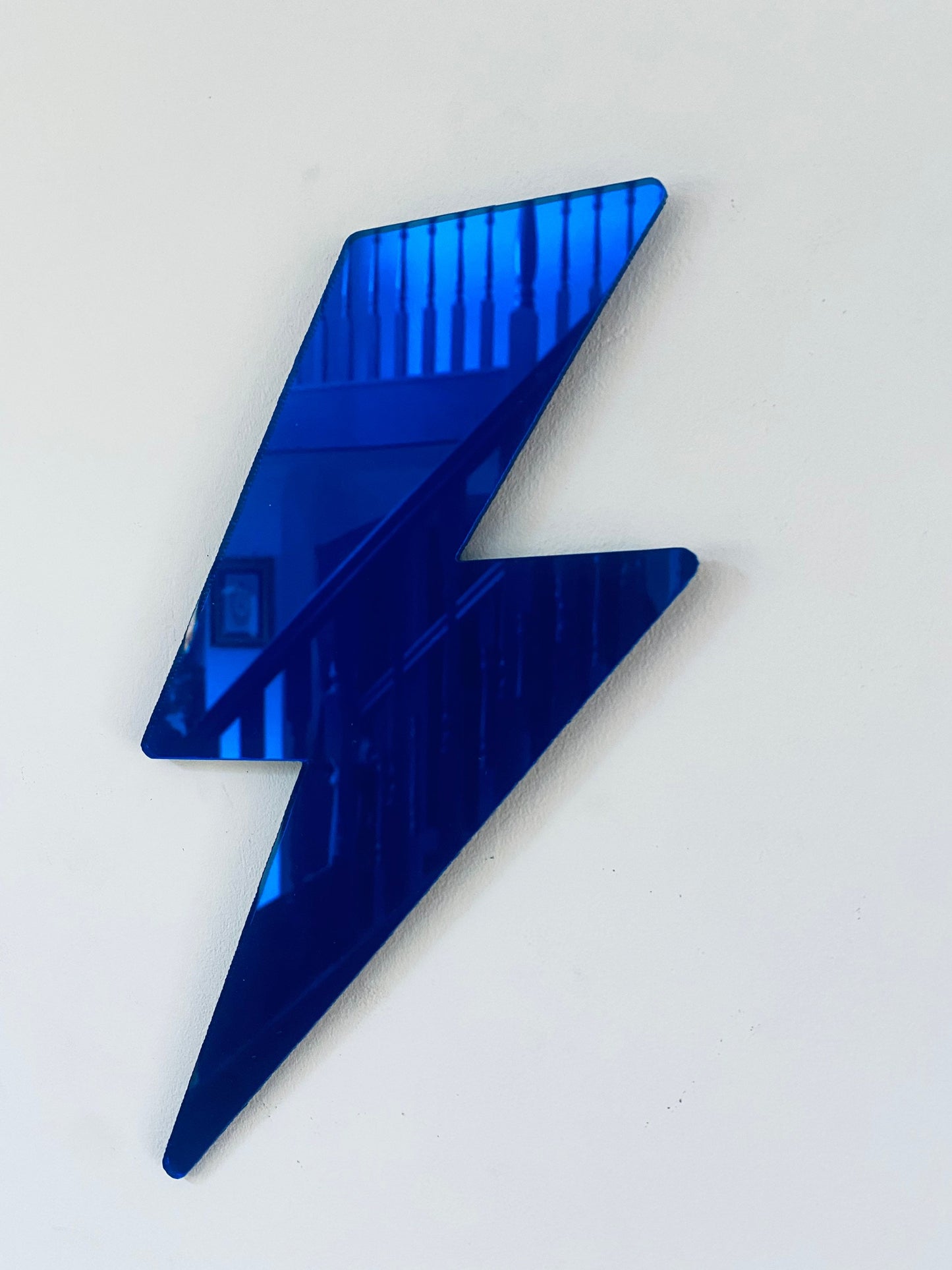 BLUE mirror Lightening Bolt wall decor - Acrylic - Bolt Decor - Mirror BLUE