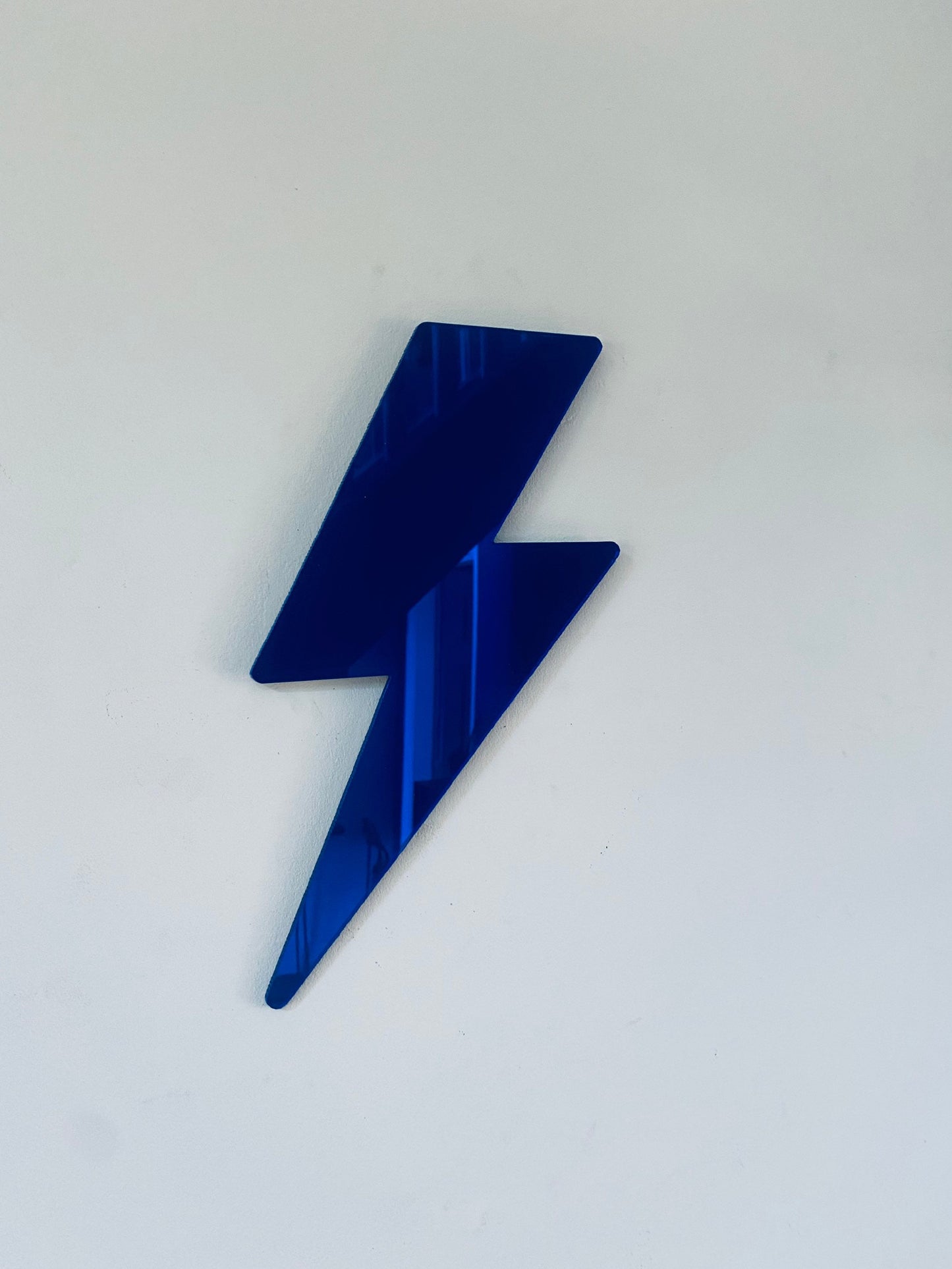 BLUE mirror Lightening Bolt wall decor - Acrylic - Bolt Decor - Mirror BLUE