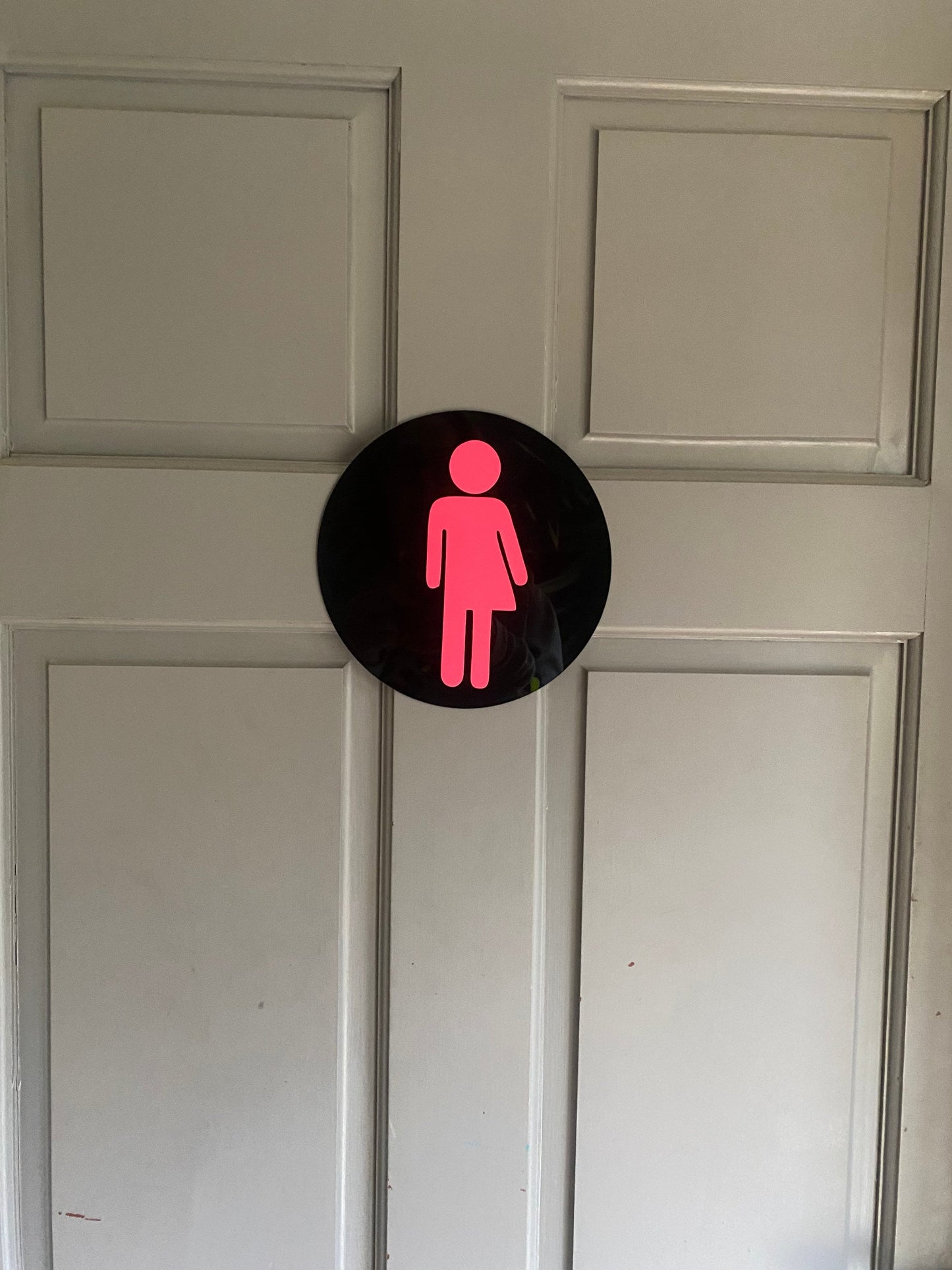 3D acrylic toilet door sign, 3mm acrylic, Salon sign, Business sign Gender Neutral