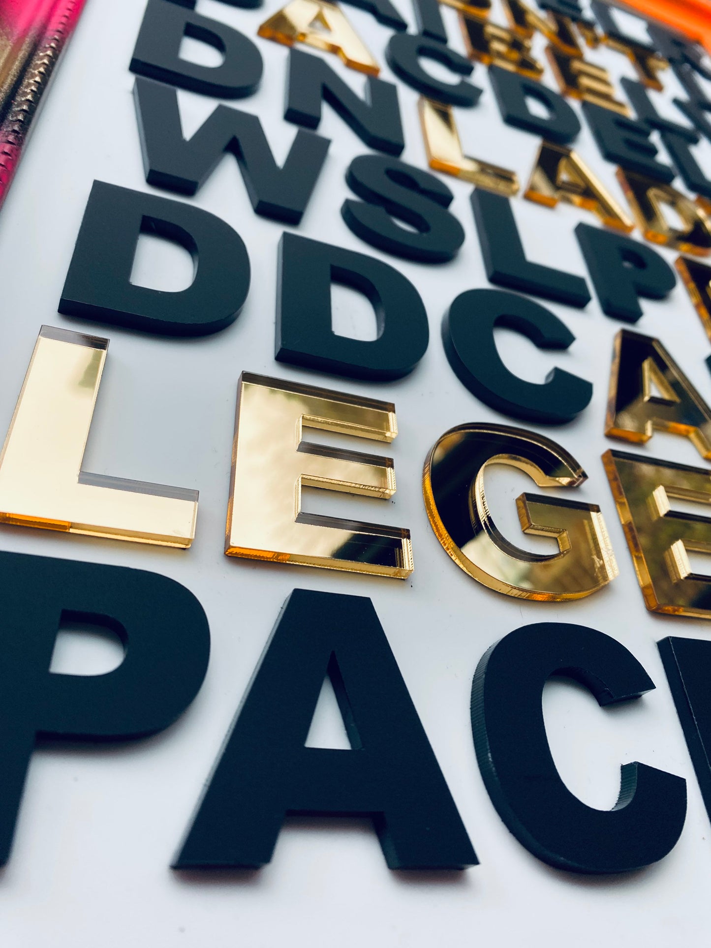 Don’t be a Lady be a Legend - Art Piece, 3D acrylic letters - choose frame colour