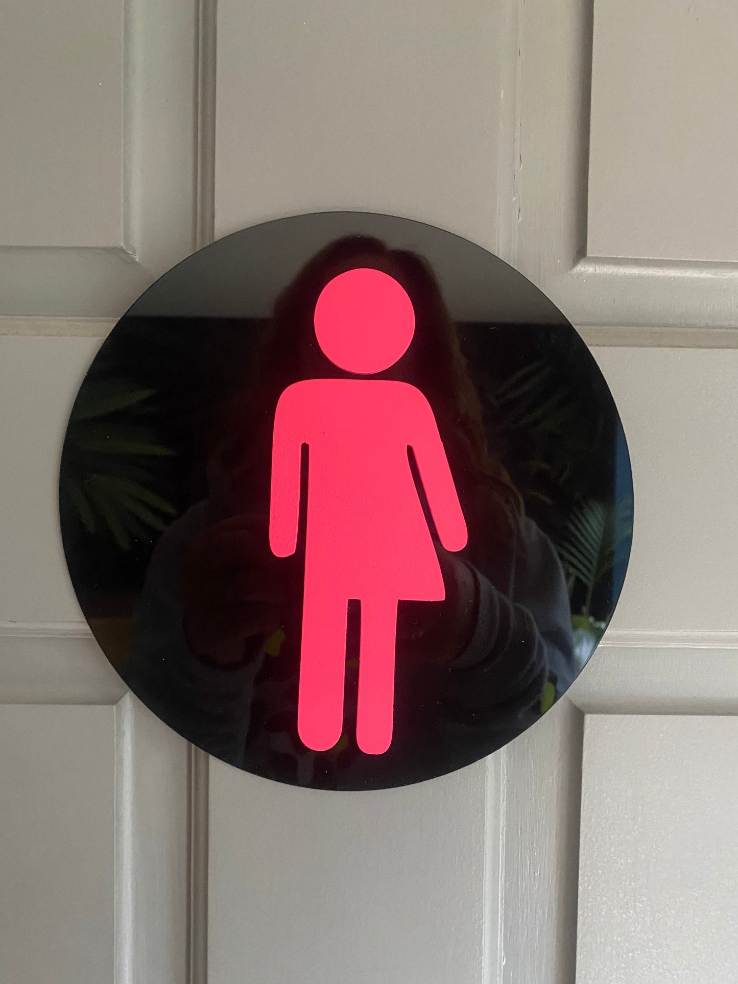 3D acrylic toilet door sign, 3mm acrylic, Salon sign, Business sign Gender Neutral