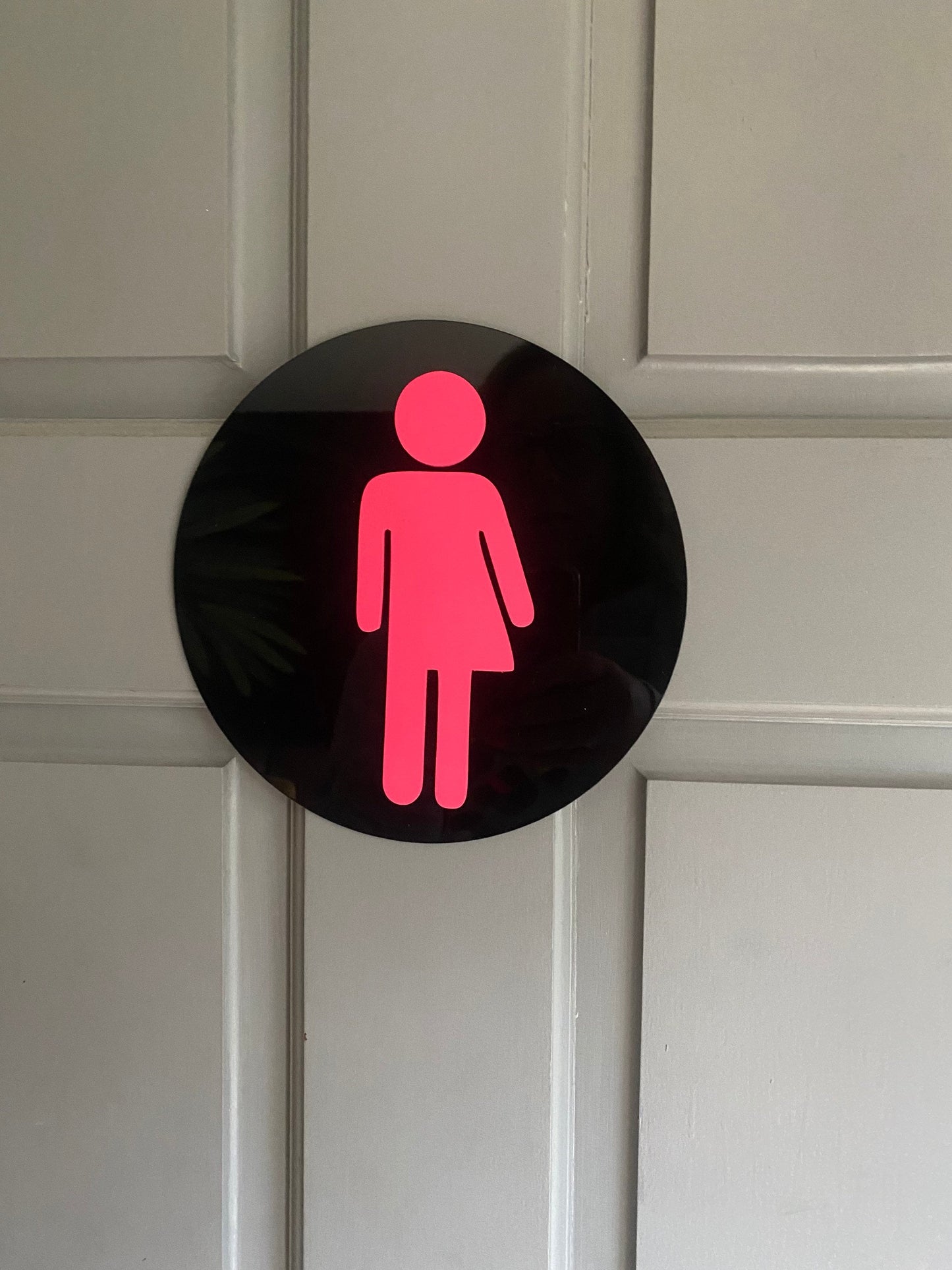 3D acrylic toilet door sign, 3mm acrylic, Salon sign, Business sign Gender Neutral