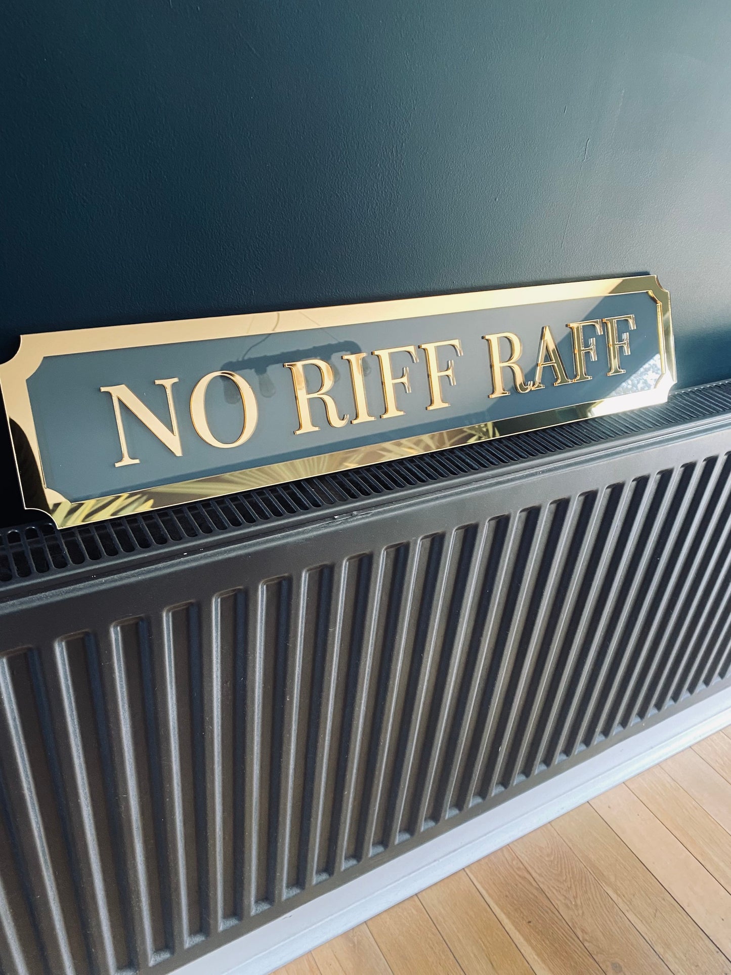 NO RIFF RAFF Street style sign, wall decor.
