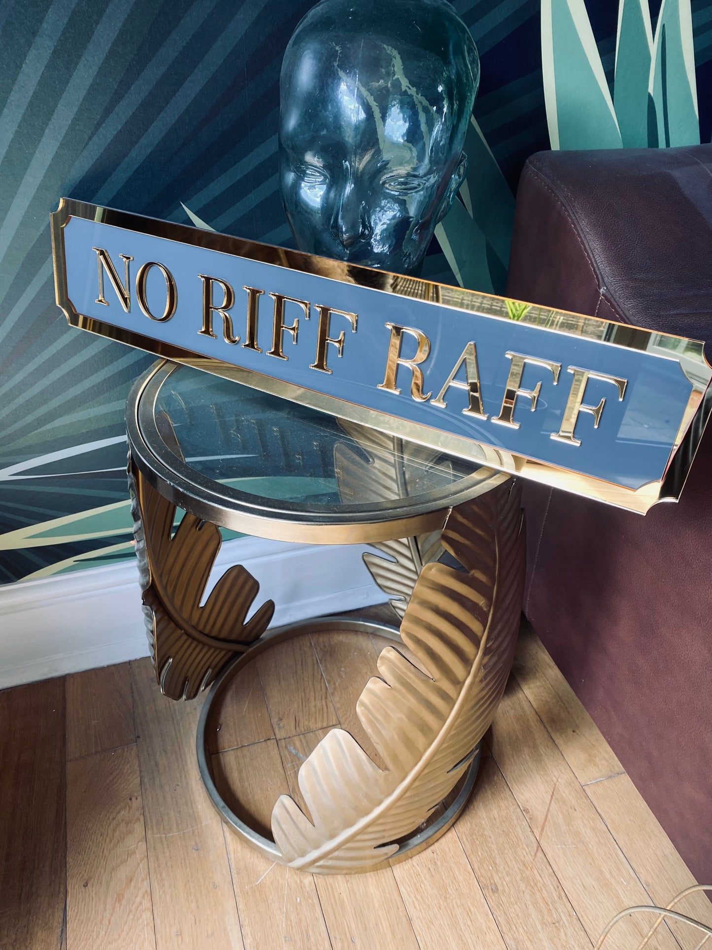 NO RIFF RAFF Street style sign, wall decor.