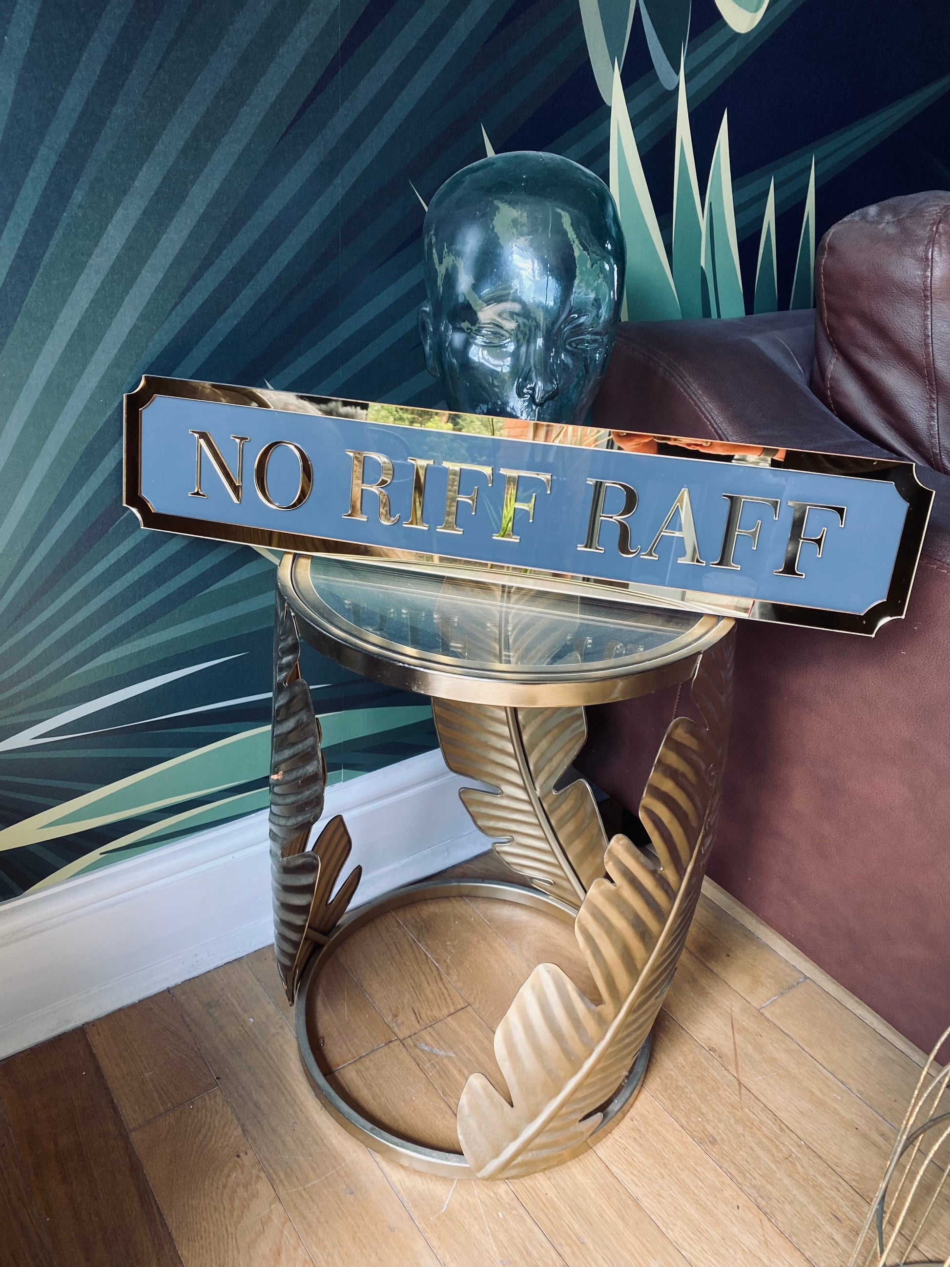 NO RIFF RAFF Street style sign, wall decor.