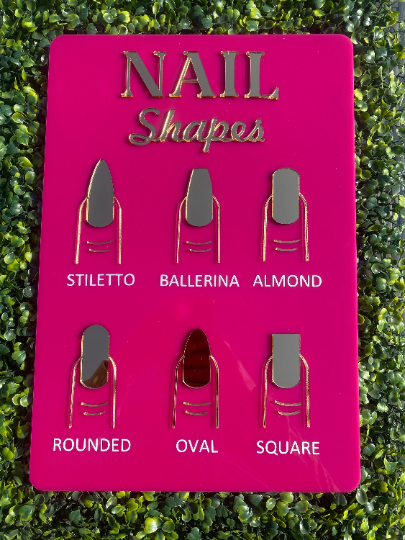 Nail Shape Acrylic Sign, Salon Sign A3