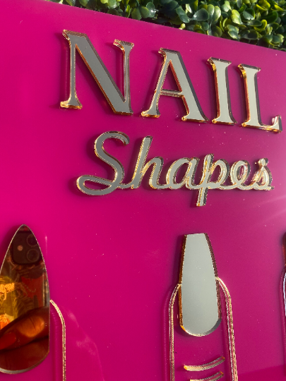 Nail Shape Acrylic Sign, Salon Sign A3