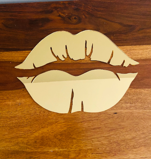 Mirror acrylic lips  - Acrylic - Choose your size