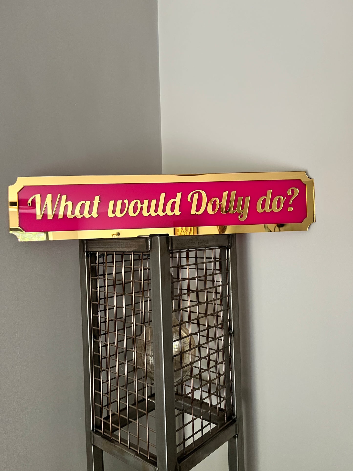 What would Dolly Do? Street style sign, wall decor.