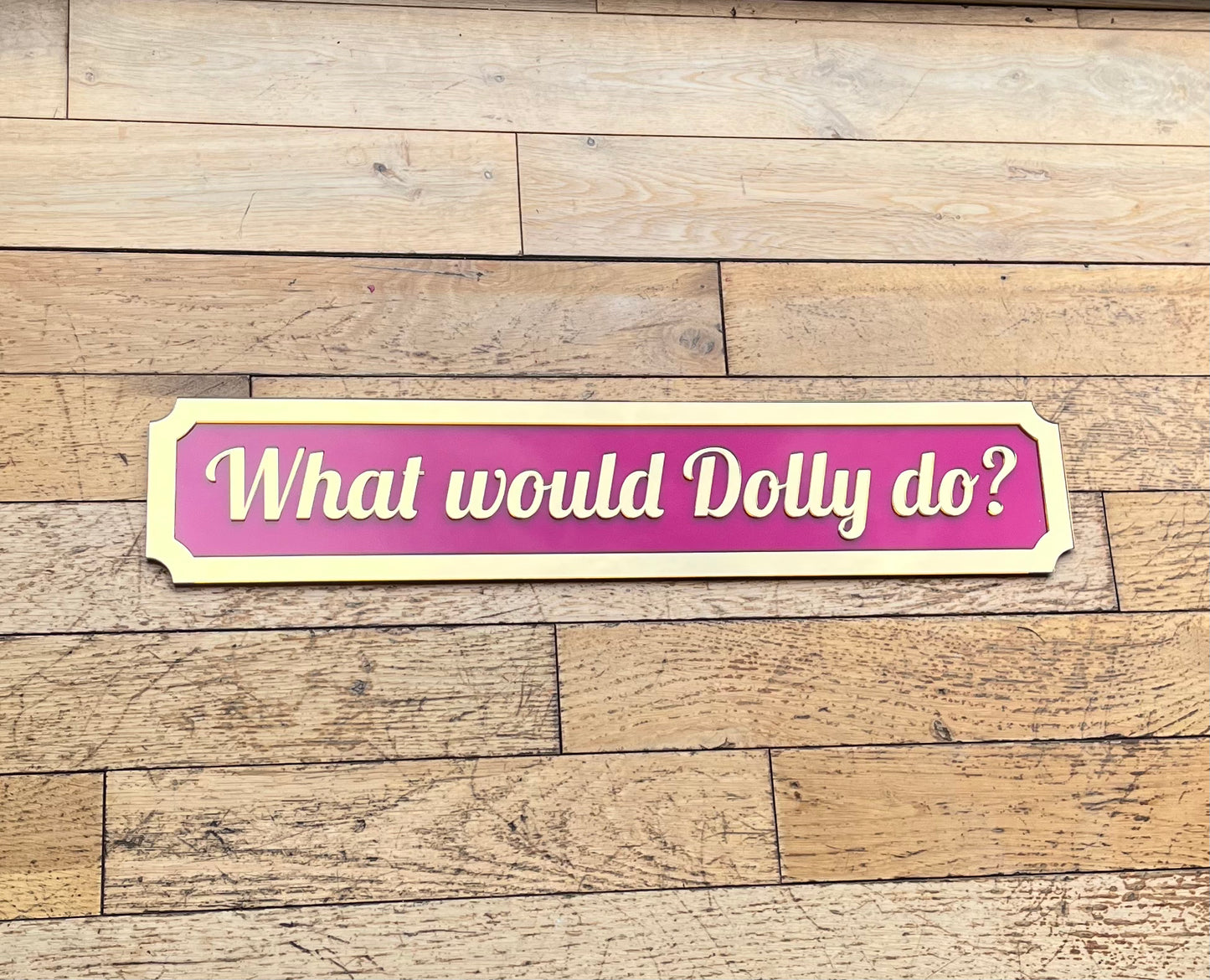 What would Dolly Do? Street style sign, wall decor.