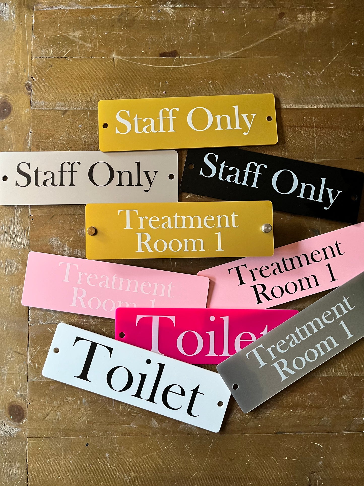 Door Signs - Straight Text