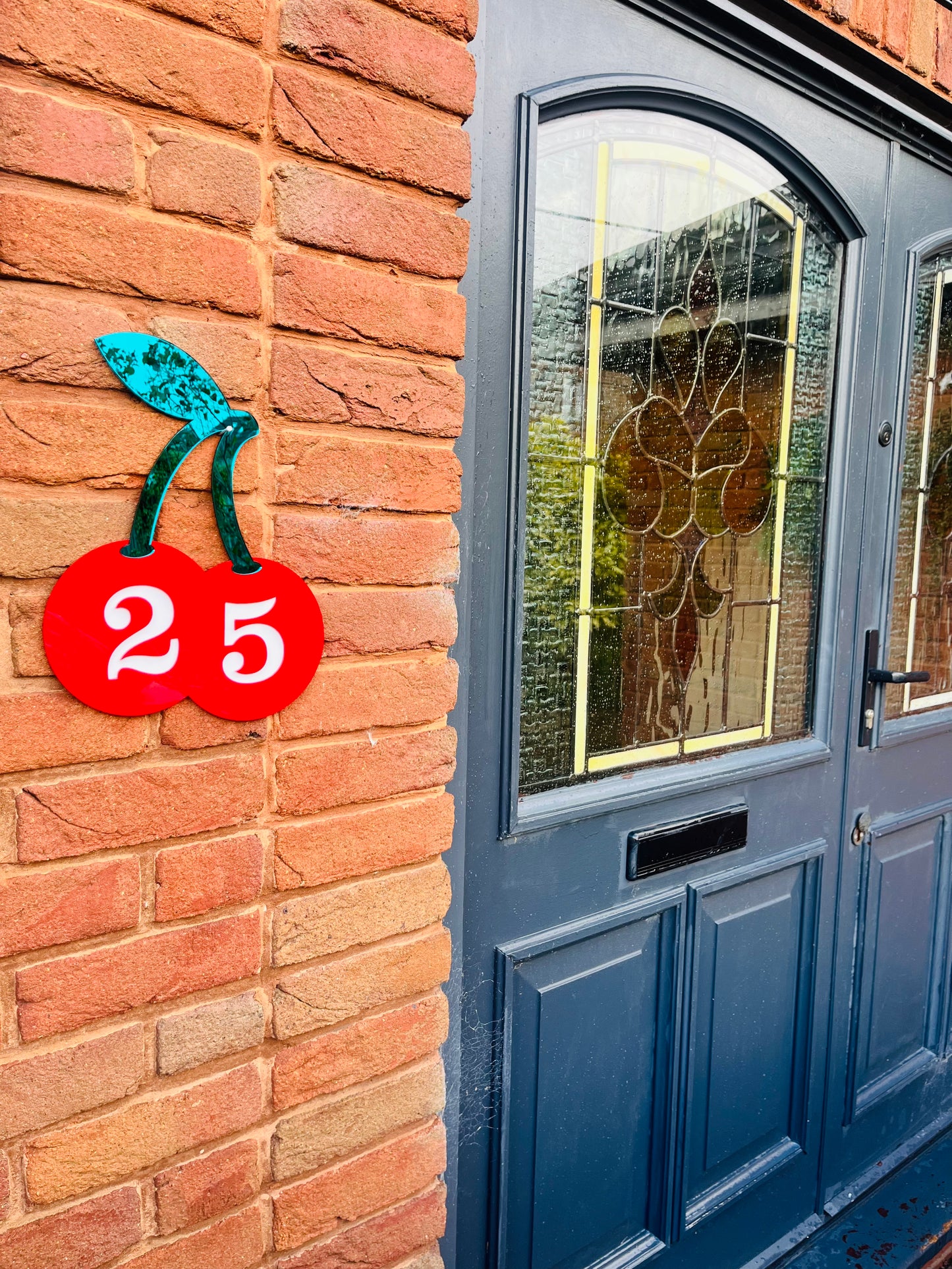 CHERRY HOUSE SIGN, house numbers, acrylic house numbers