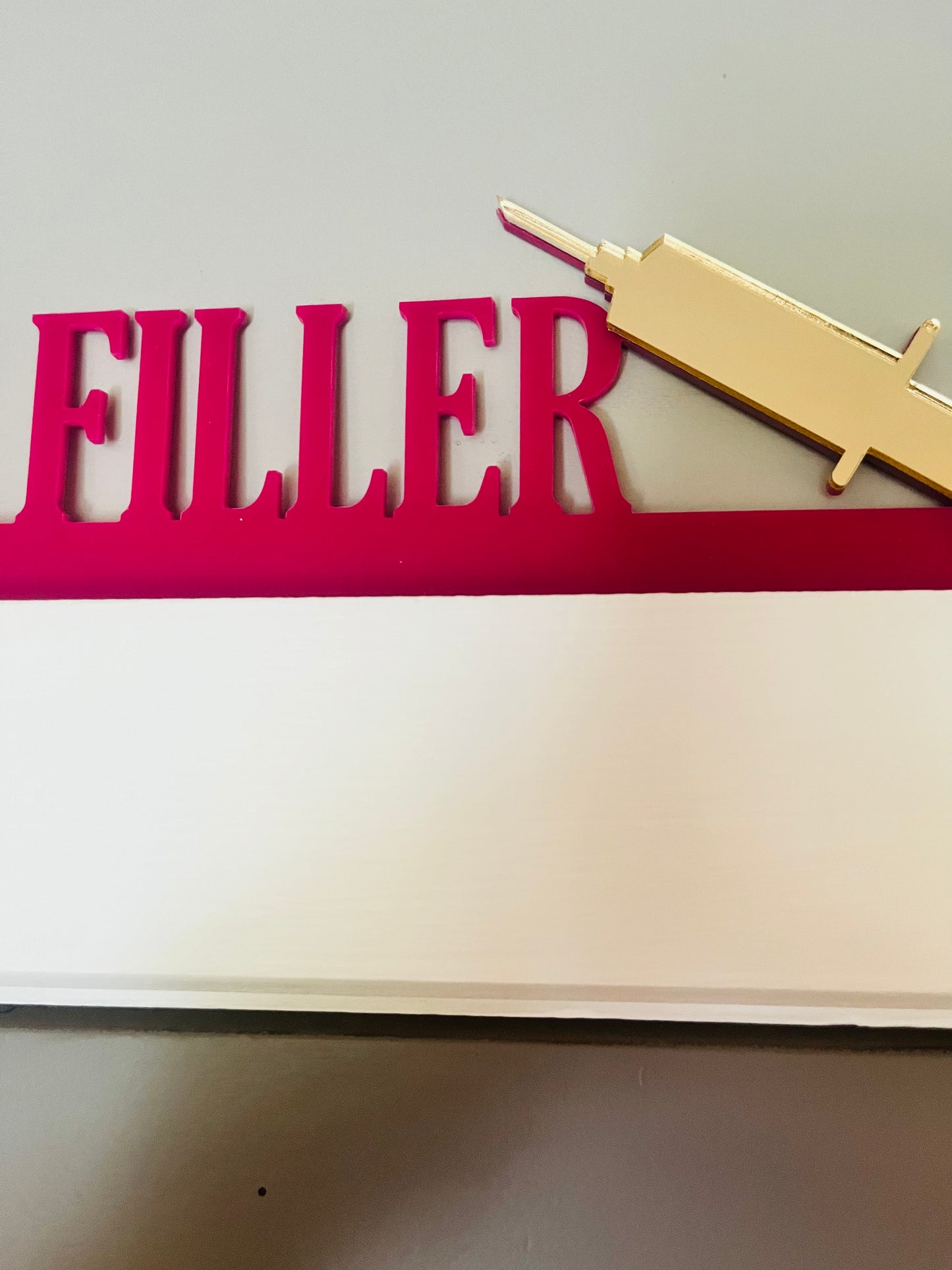 BOOK THE FILLER - Door Topper, Funny Clinic Sign, Door Sign