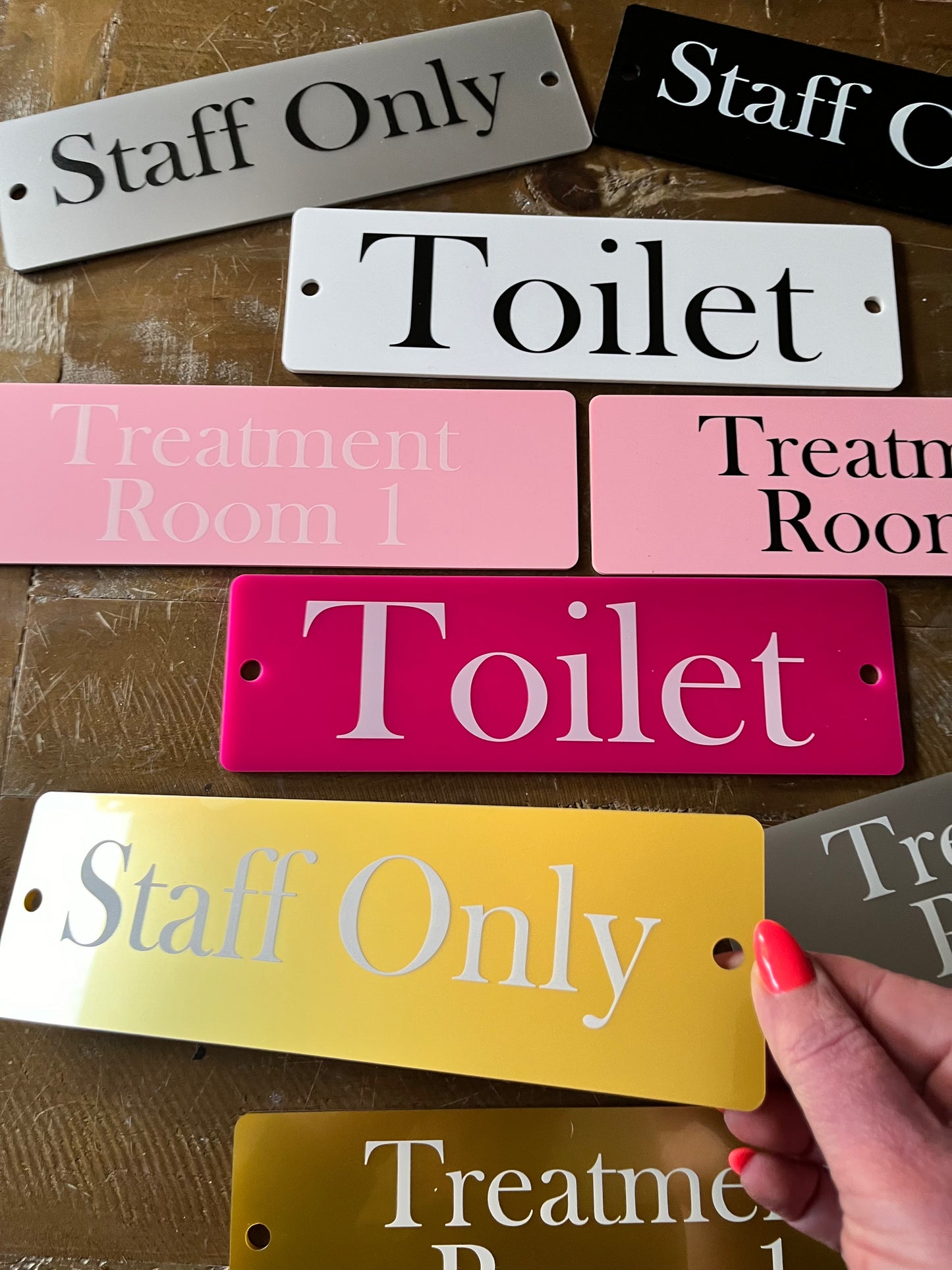 Door Signs - Straight Text