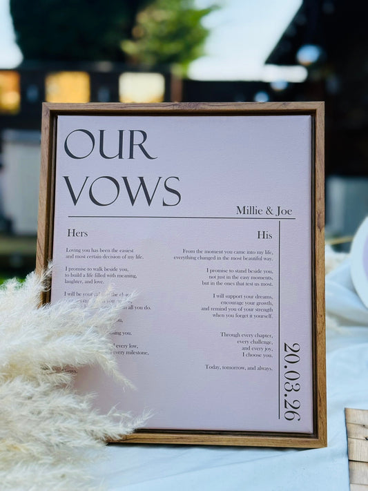 Personalised Wedding Vows