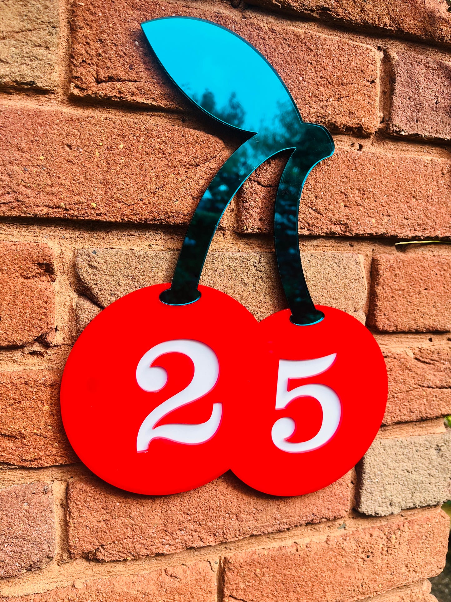 CHERRY HOUSE SIGN, house numbers, acrylic house numbers