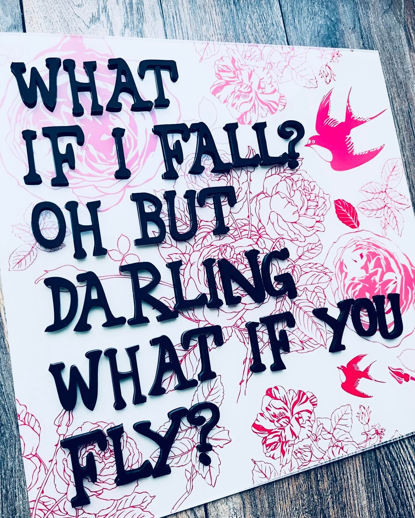 'WHAT IF I FALL?' Acrylic Wall Art