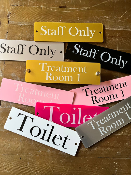 Door Signs - Straight Text