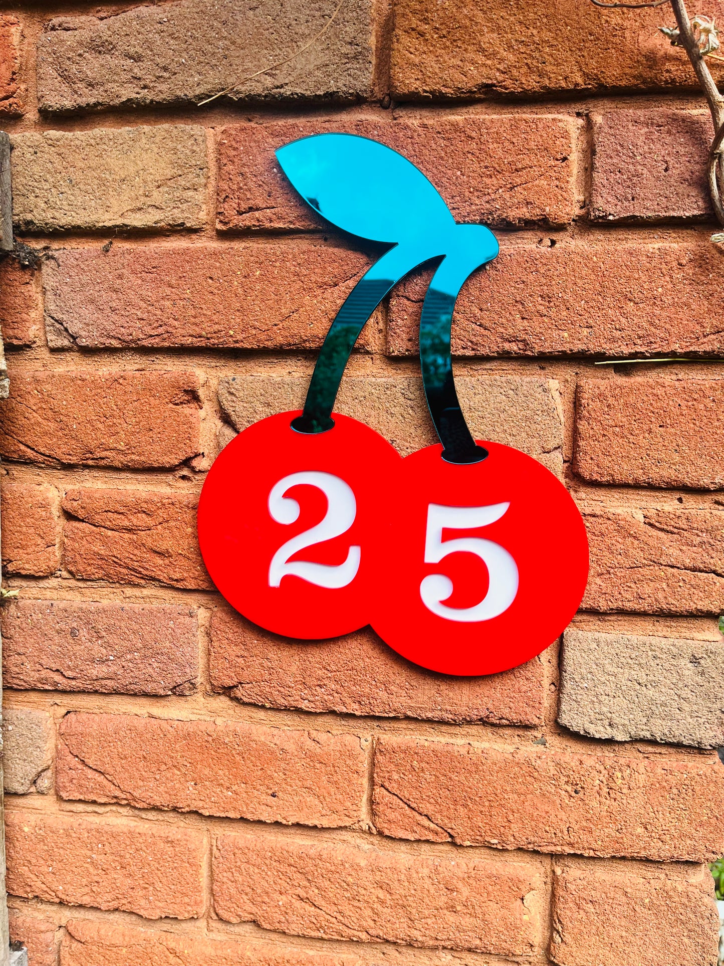 CHERRY HOUSE SIGN, house numbers, acrylic house numbers