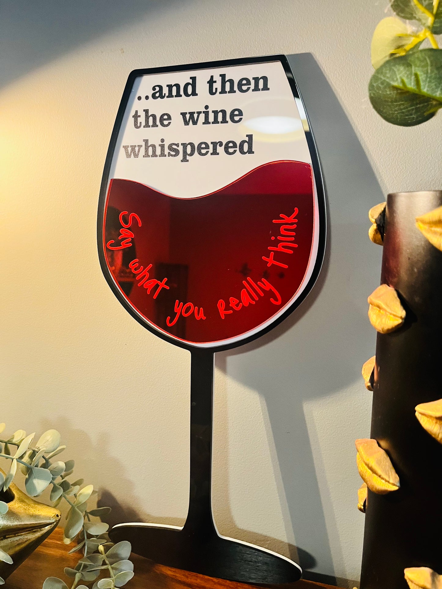 And Then The Wine Whispered - Mirror Wall Art