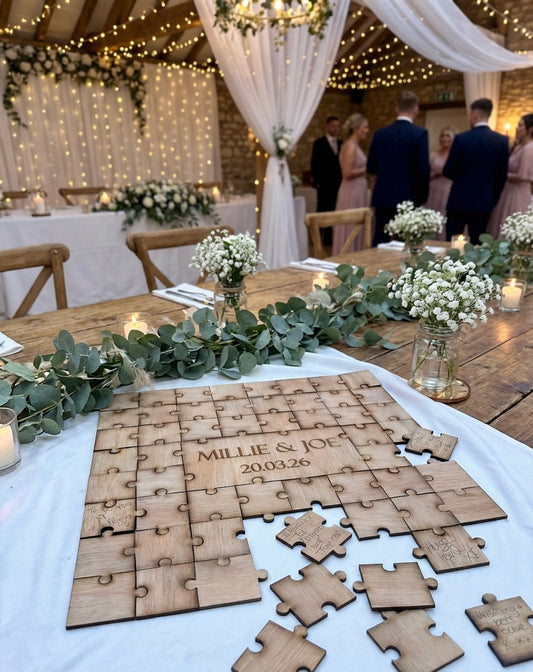 Personalised Wooden Wedding Guest Book
