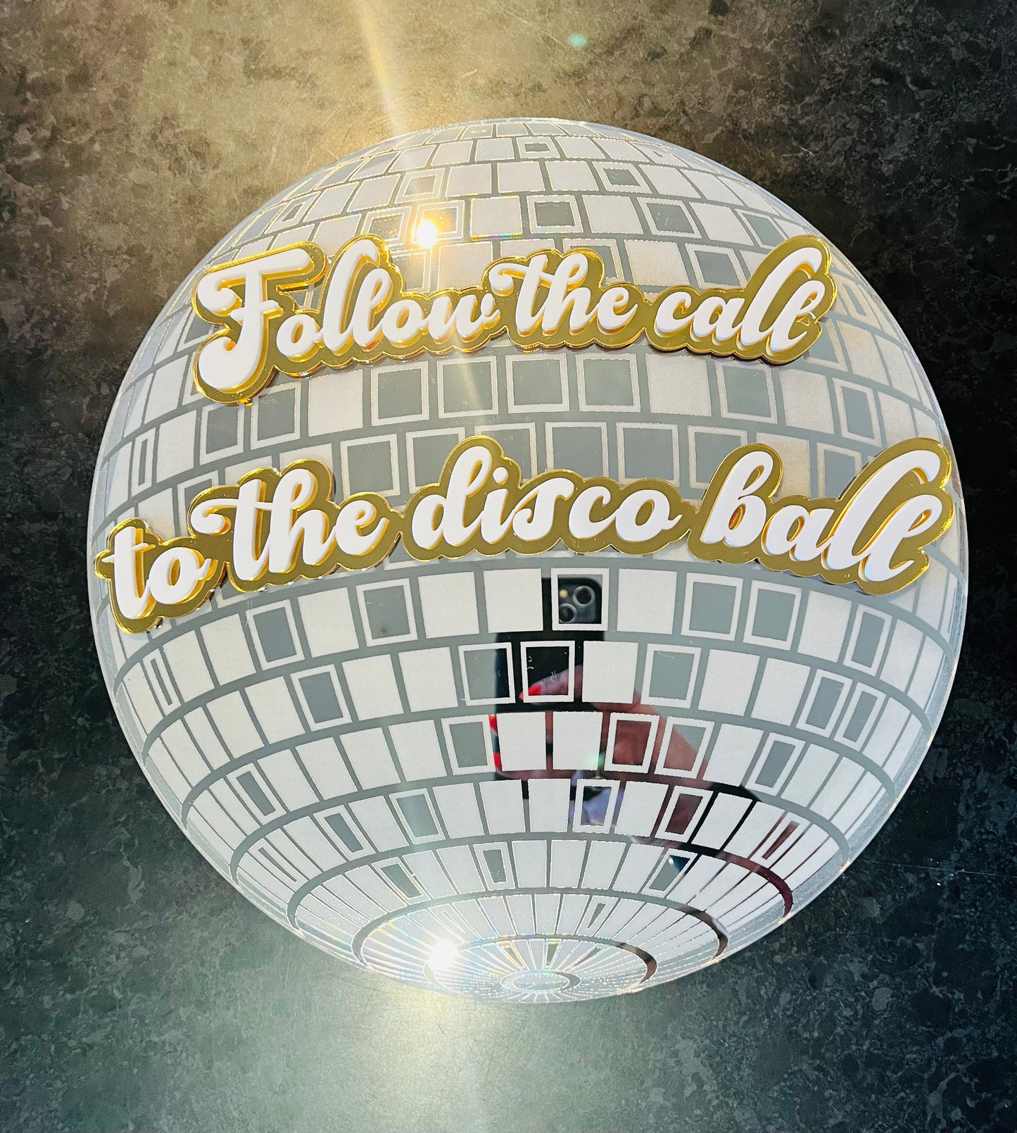 Follow The Call to The Disco Ball! - Mirrored Wall Decor