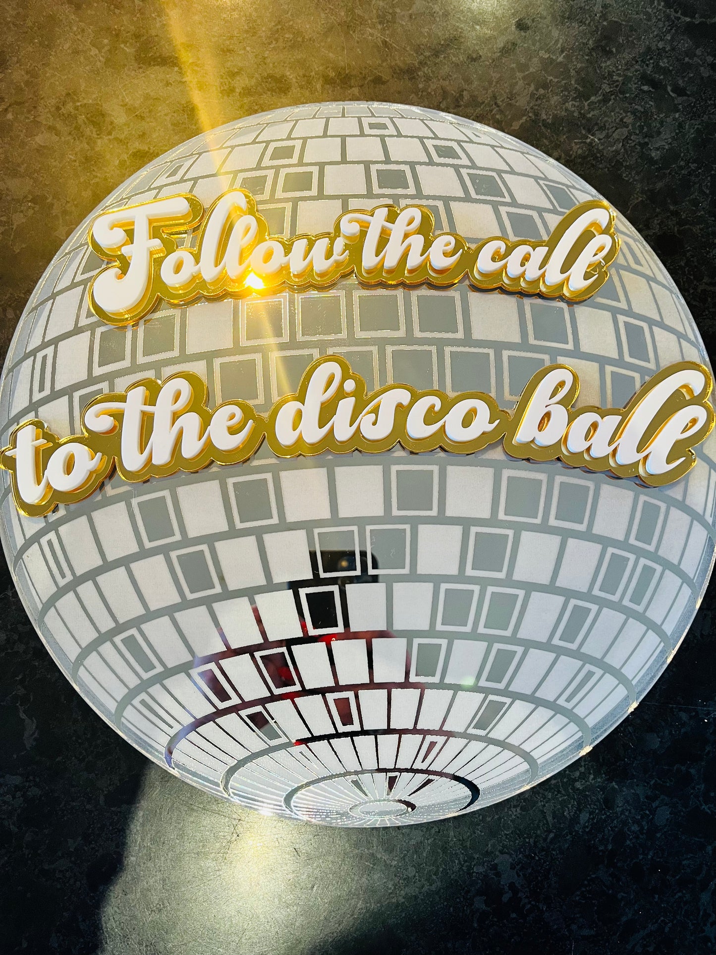 Follow The Call to The Disco Ball! - Mirrored Wall Decor