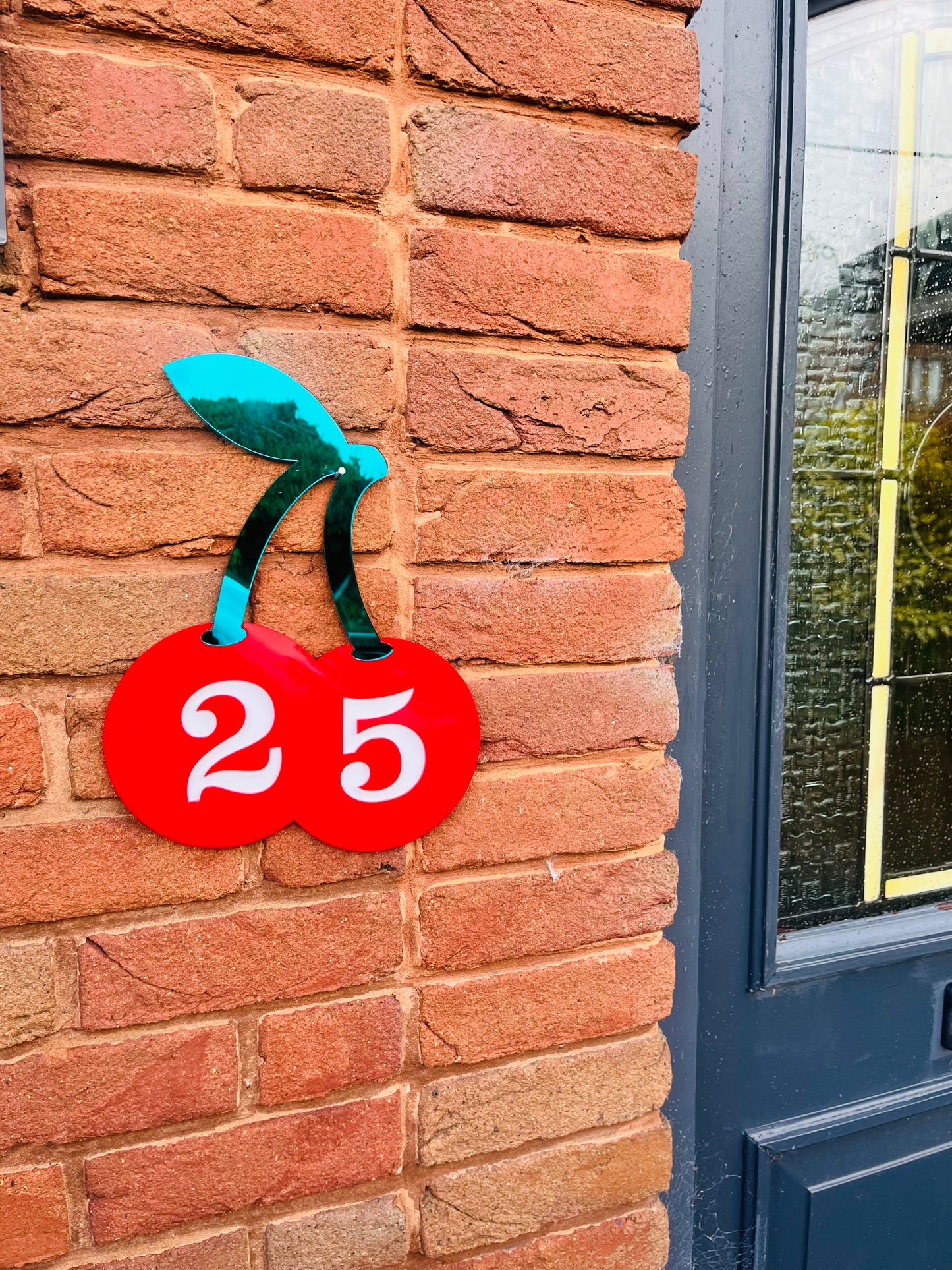 CHERRY HOUSE SIGN, house numbers, acrylic house numbers