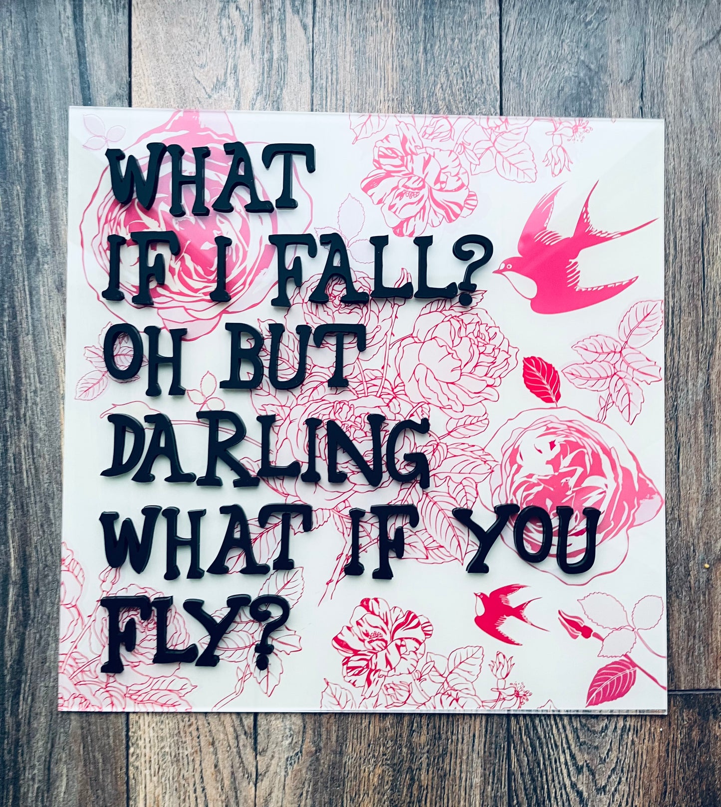 'WHAT IF I FALL?' Acrylic Wall Art