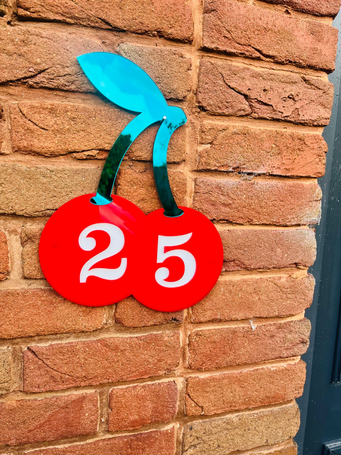 CHERRY HOUSE SIGN, house numbers, acrylic house numbers