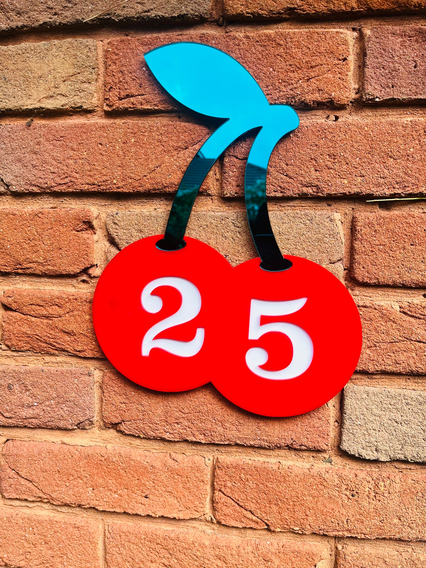 CHERRY HOUSE SIGN, house numbers, acrylic house numbers