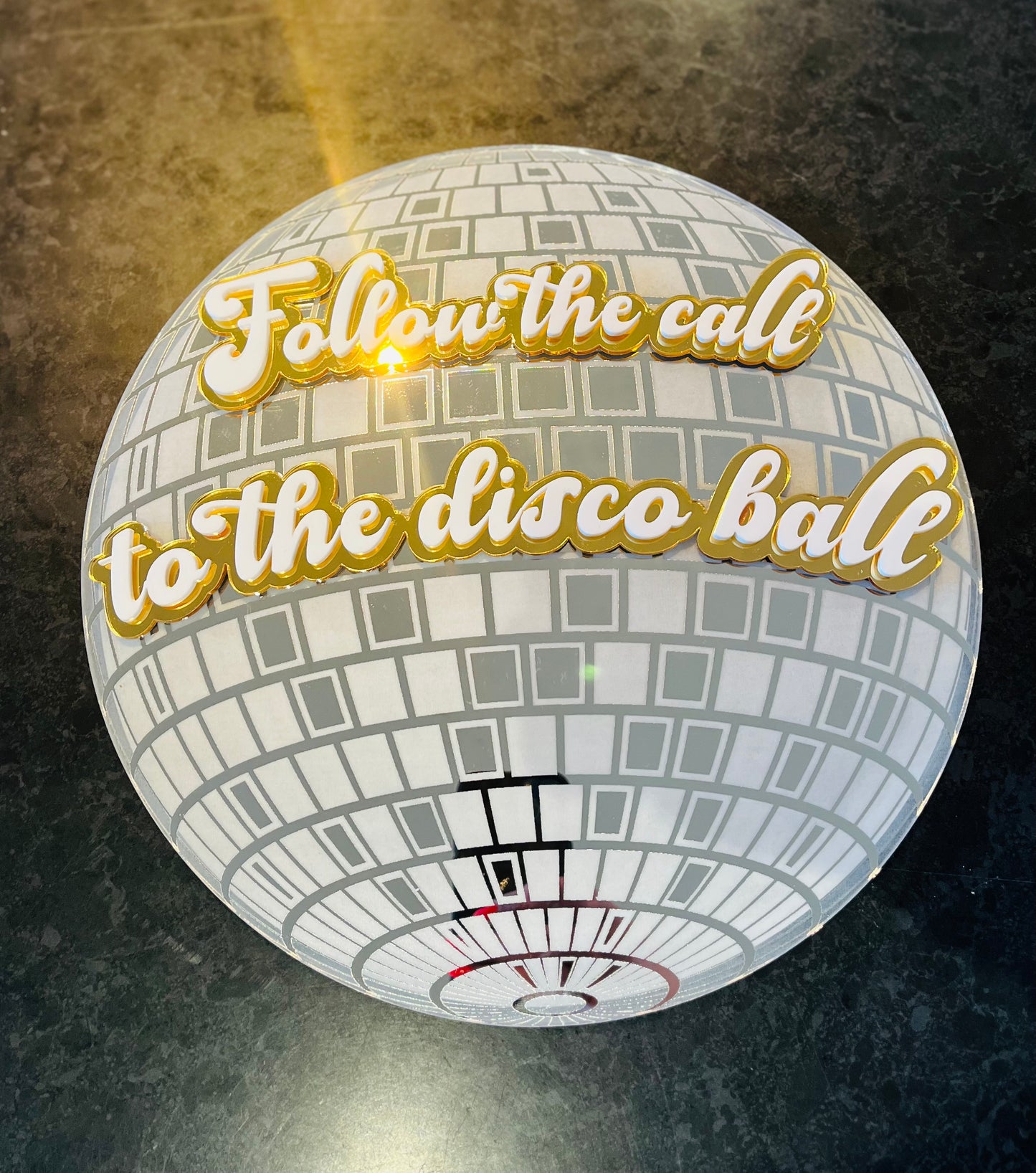 Follow The Call to The Disco Ball! - Mirrored Wall Decor