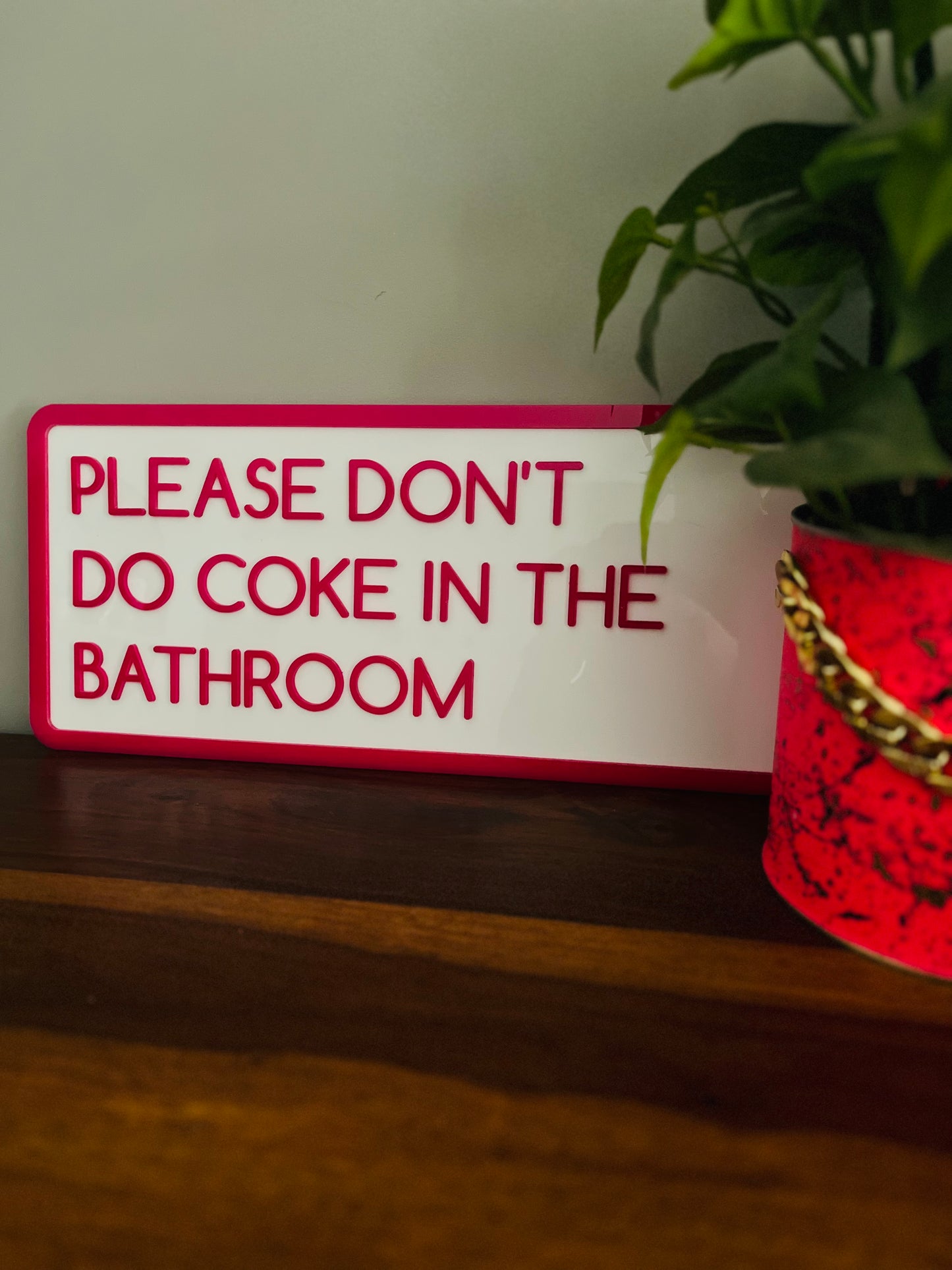 Don’t Do Coke In The Bathroom Acrylic Wall Decor