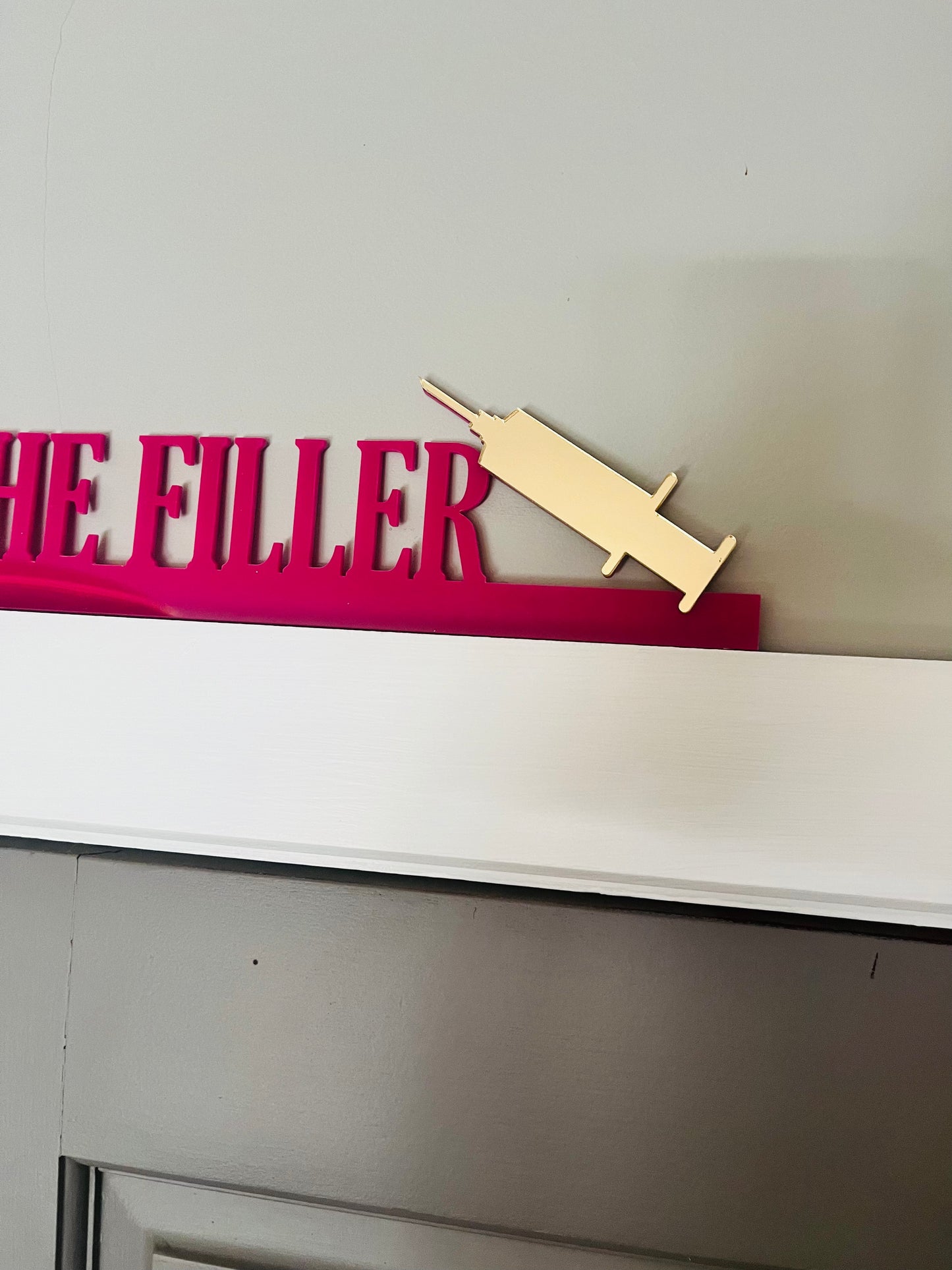 BOOK THE FILLER - Door Topper, Funny Clinic Sign, Door Sign