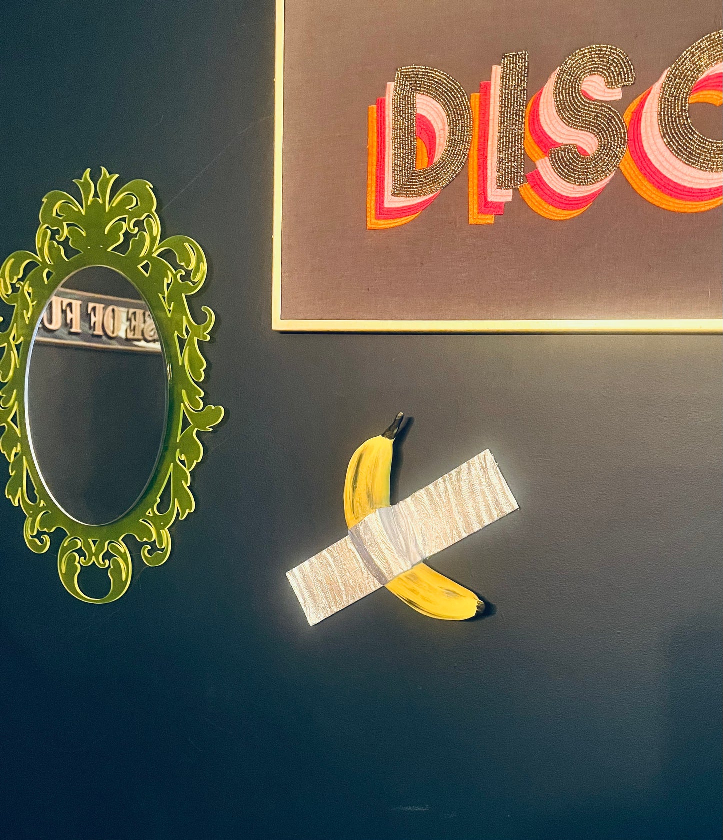 Duct Tape Banana 3D Wall Sculpture