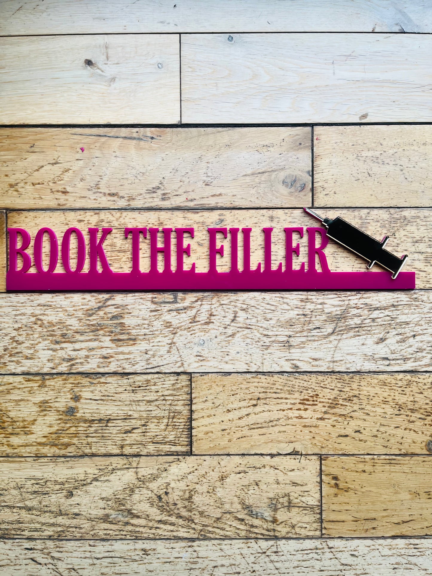 BOOK THE FILLER - Door Topper, Funny Clinic Sign, Door Sign